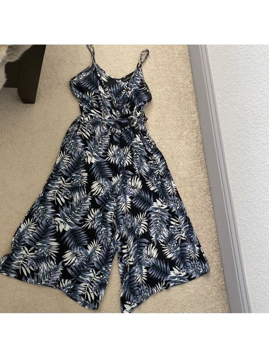 derek heart Pants - Women's derek heart Jumpsuit Size M Blue/White